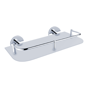 Shelf Unix with railing 30cm | chrome