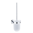 Toilet brush Unix glass jar | chrome