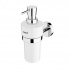 Unix soap dispenser with ceramic container | brass/chrome