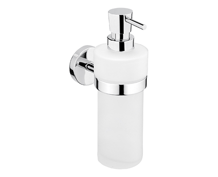 Soap dispenser with a cup of Unix collection - frosted glass | chrome