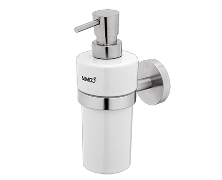 Unix soap dispenser with ceramic container | stainless steel