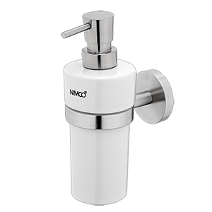 Unix soap dispenser with ceramic container | stainless steel