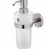 Soap dispenser with a cup of Unix collection - frosted glass | brushed inox