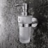 Soap dispenser with a cup of Unix collection - frosted glass | brushed inox