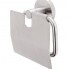 Toilet paper holder Unix with cover | brushed inox