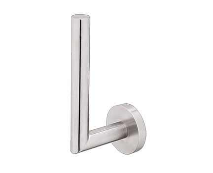 Toilet paper holder Unix without cover for additional rolls | brushed inox