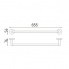 Towel holder Unix 650 mm | brushed inox