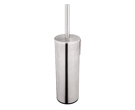 Toilet brush Unix massive metal (hanging or freestanding) | brushed inox