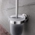 Toilet brush Unix glass jar | brushed inox