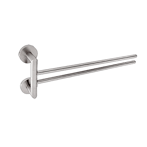 Towel holder Unix, double, swiveling | brushed inox