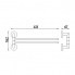 Towel holder Unix, double, swiveling | brushed inox