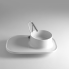 Sinks Upper 730 x 480 x 180 mm | vessel sinks | curved | White gloss