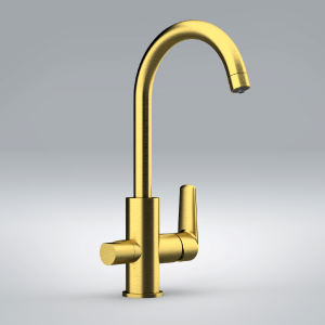 V | Sink faucet Vanity T, lever with spray jet | gold mattte