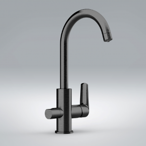 V | Sink faucet Vanity T, lever with spray jet | chrome black ground