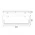 Shelf NAVA with railing 30 cm | chrome