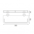 Shelf Unix with railing 30cm | chrome