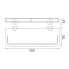 Shelf Unix with railing 50cm | chrome