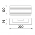 Bond wire shelf 200 x 100 x 95 mm