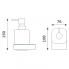 Soap dispenser with a cup of Nikau collection - frosted glass | black matte