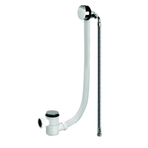 Bath siphon MC click / clack with overflow shortenable for baths Gemini, Cuba