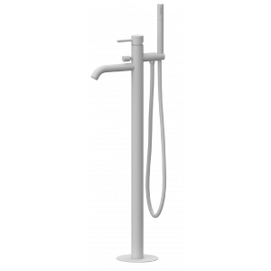 Bath faucet X STYLE lever mixer, free-standing | white mattte