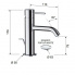 Washbasin faucet X STYLE with drain cap | lever lever low | brushed nickel gloss