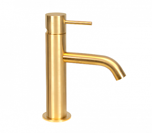 Washbasin faucet X STYLE with drain cap | lever lever low | gold mattte