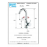 Sink mixer X STYLE stand lever 292 | with swivel nozzle | brushed nickel gloss