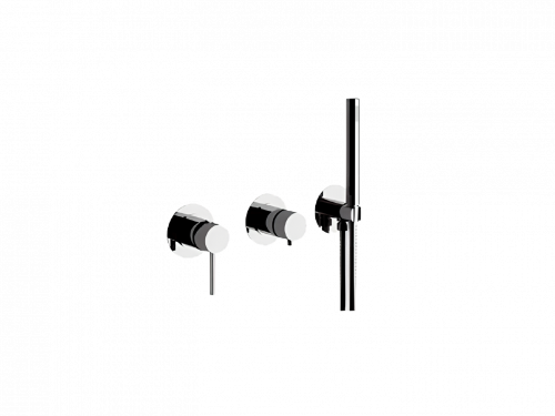 Bathtub faucet fixtures X STYLE | wall concealed | Lever | chrome gloss