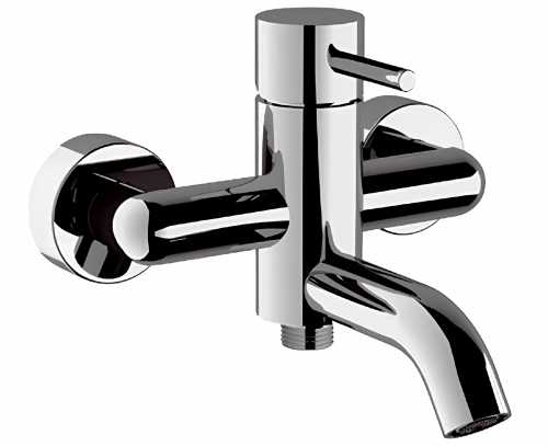 Shower and bath lever faucet X STYLE | stainless steel color