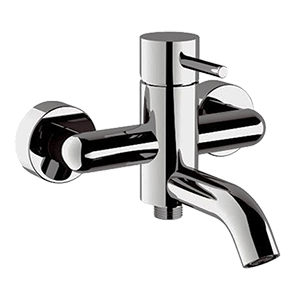 Shower and bath lever faucet X STYLE | stainless steel color