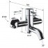 Shower and bath lever faucet X STYLE | chrome black ground