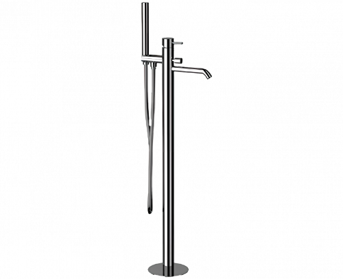 Bath faucet X STYLE lever mixer, free-standing | brushed copper