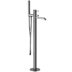 Bath faucet X STYLE lever mixer, free-standing | brushed copper