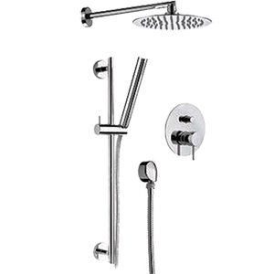 Shower set X STYLE |ever concealed with handheld shower Ø 200 mm | chrome polished | white mattte